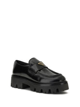 PRADA 38.5 leather monolith loafers