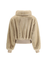 PINKO 40 faux fur bomber jacket