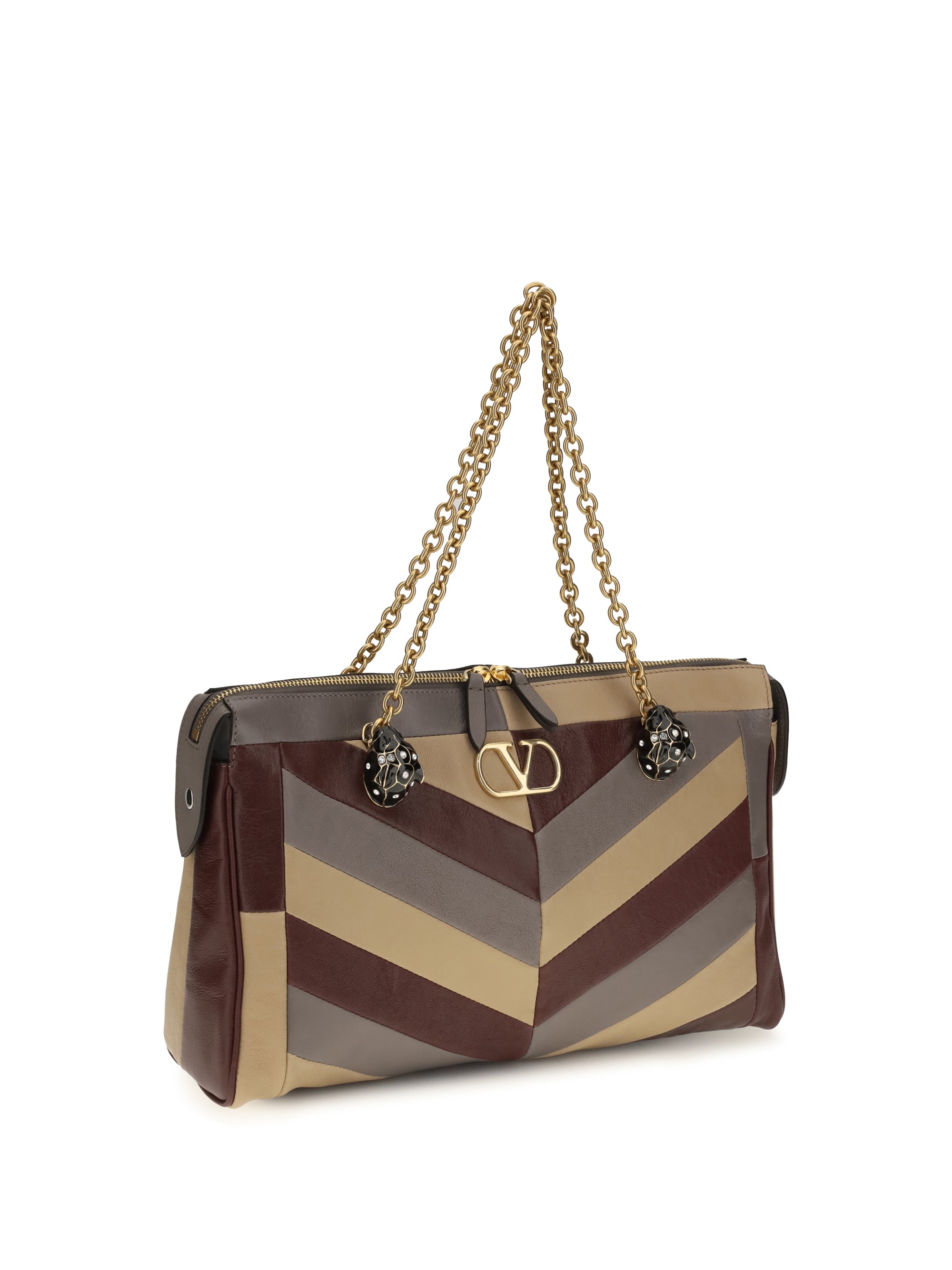 medium panthea chevron nappa shoulder bag