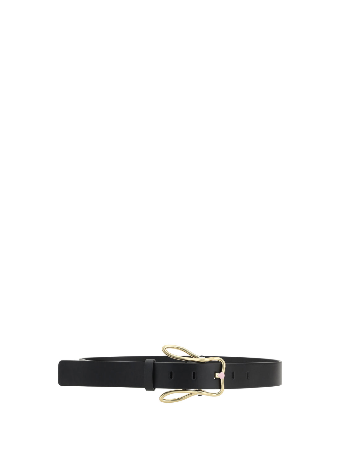 belt with a sculptural buckle