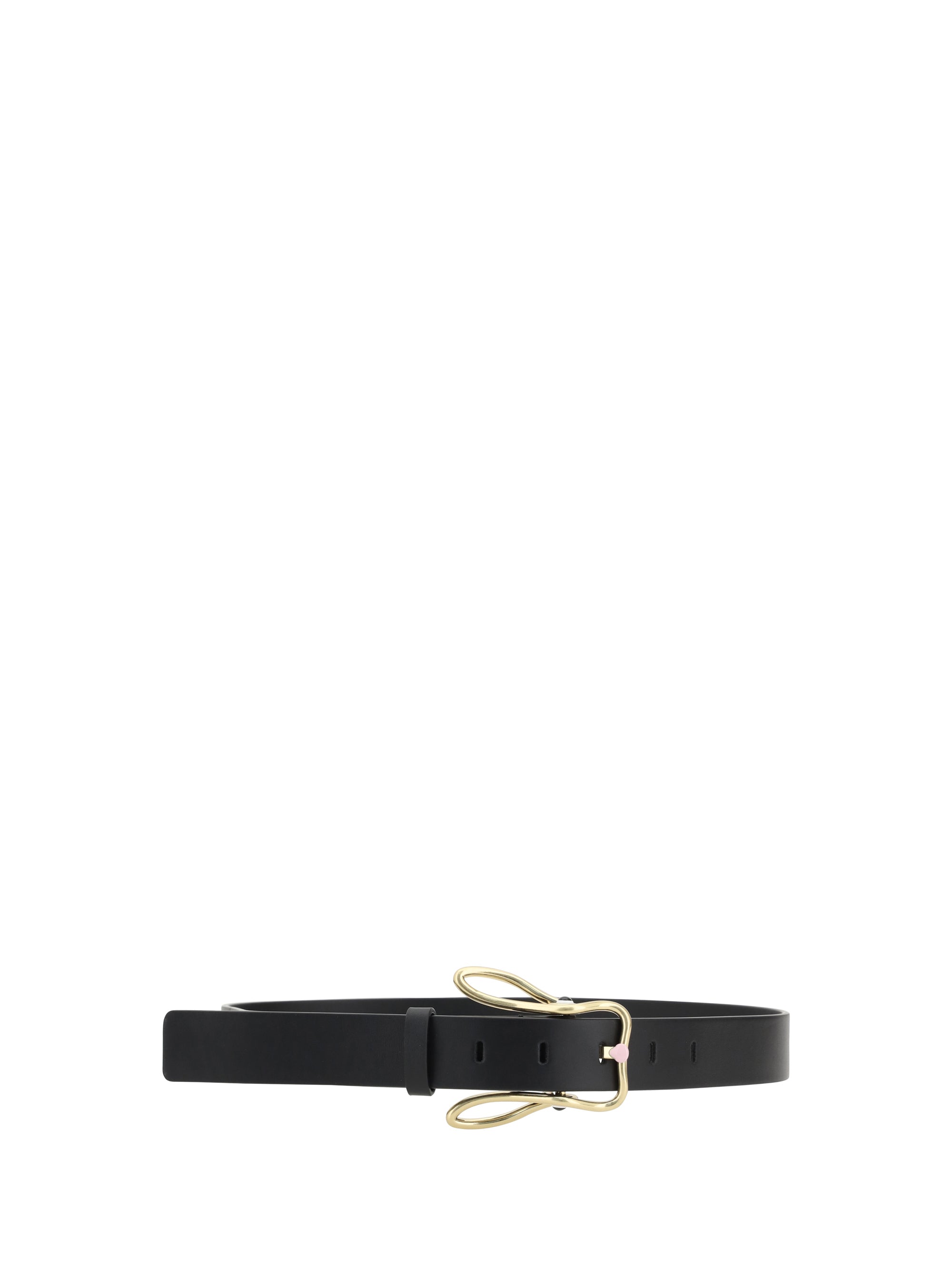 belt with a sculptural buckle