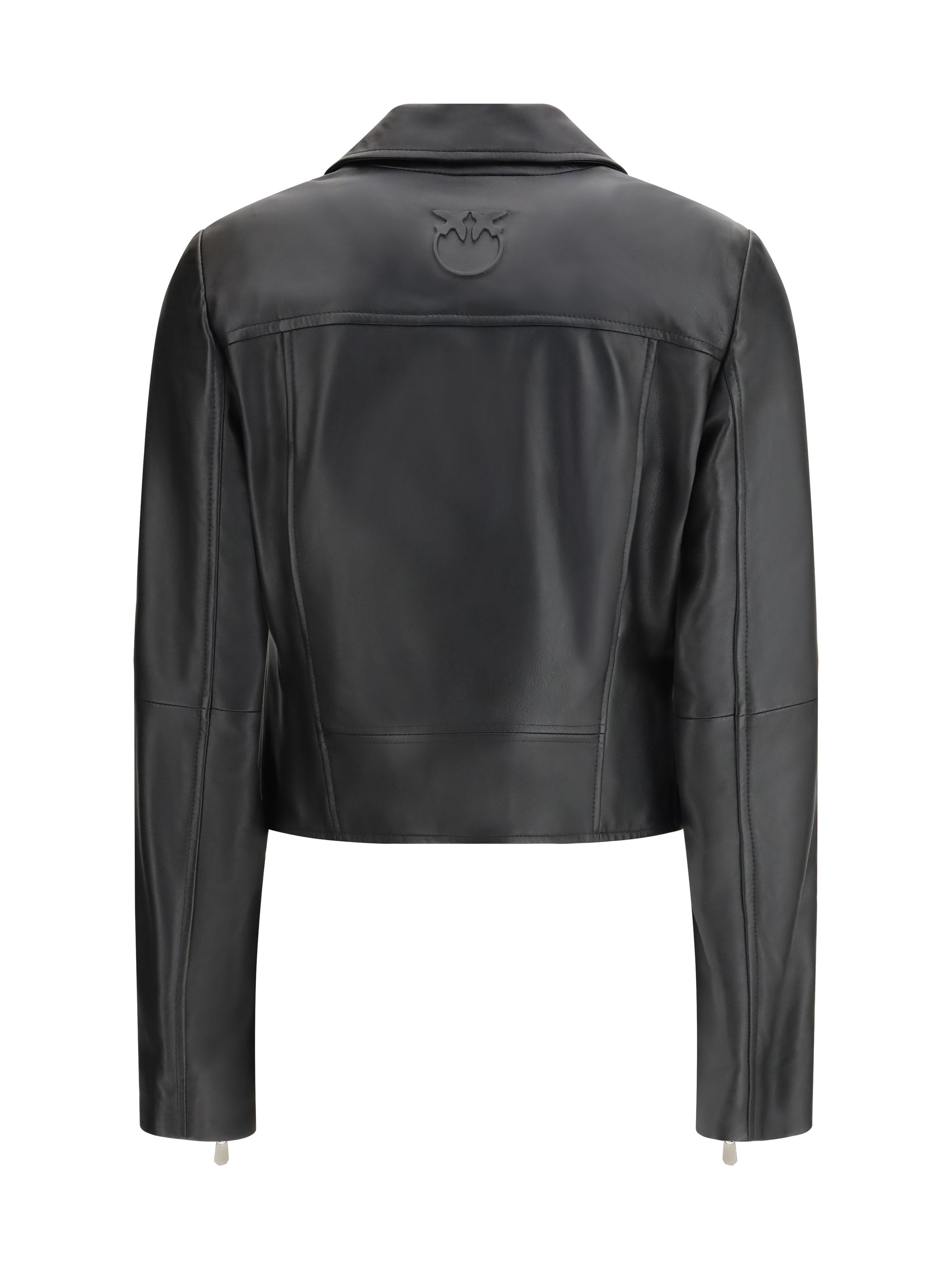 PINKO 40 leather biker jacket 