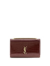 small kate shoulder bag crocodile-embossed patent leather