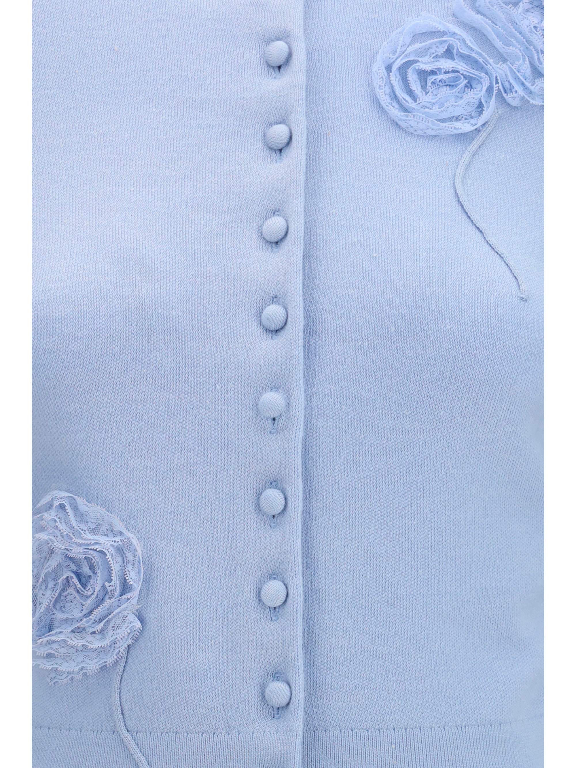 flower knit cardigan