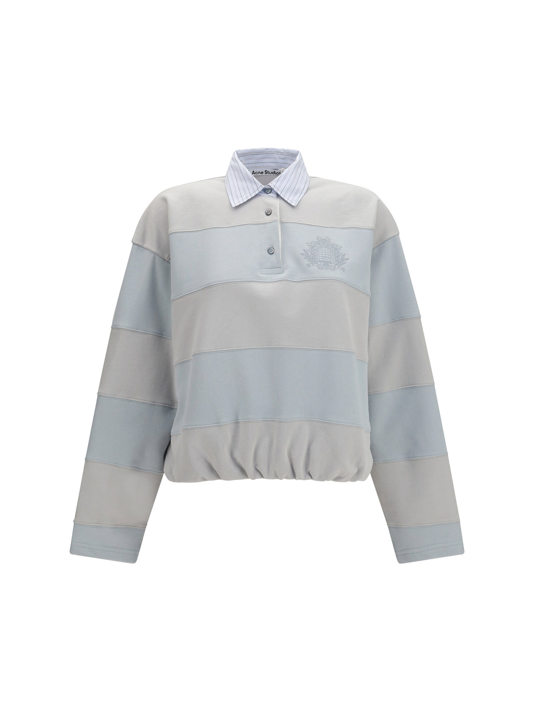 ACNE STUDIOS S striped polo sweatshirt