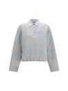 striped polo sweatshirt