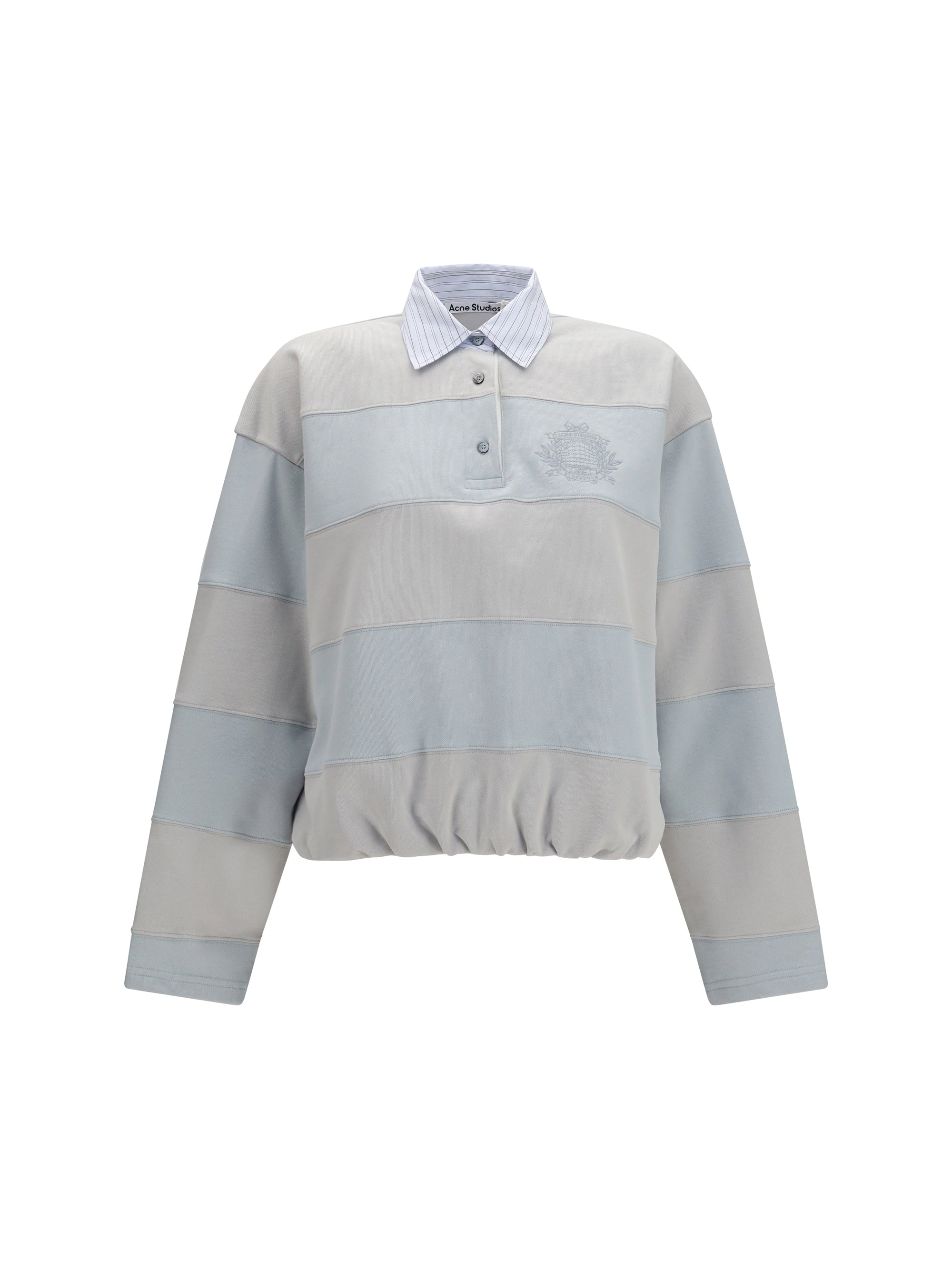 striped polo sweatshirt