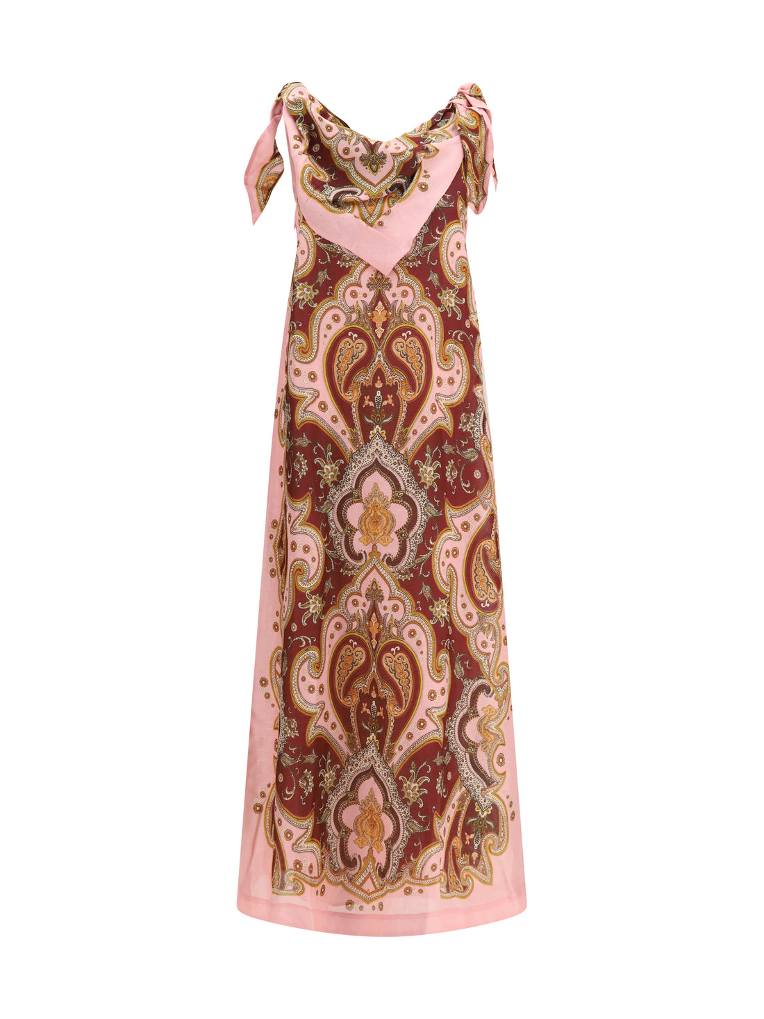 ALEMAIS 6 porter linen-blend dress with bandana detail