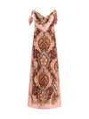 porter linen-blend dress with bandana detail