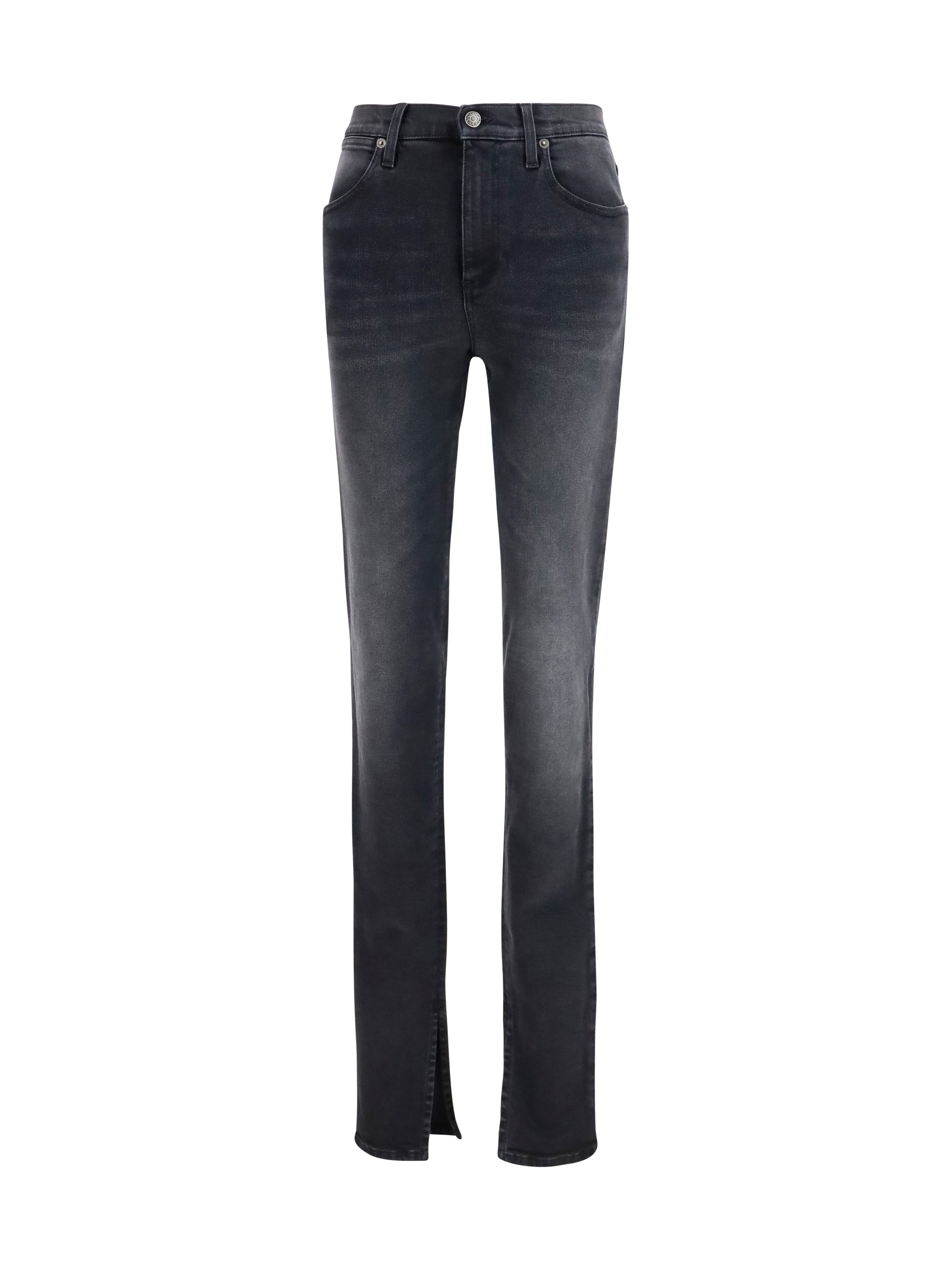 skinny washed cotton denim jeans
