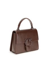 PINKO OS shiny leather love one top mini handbag