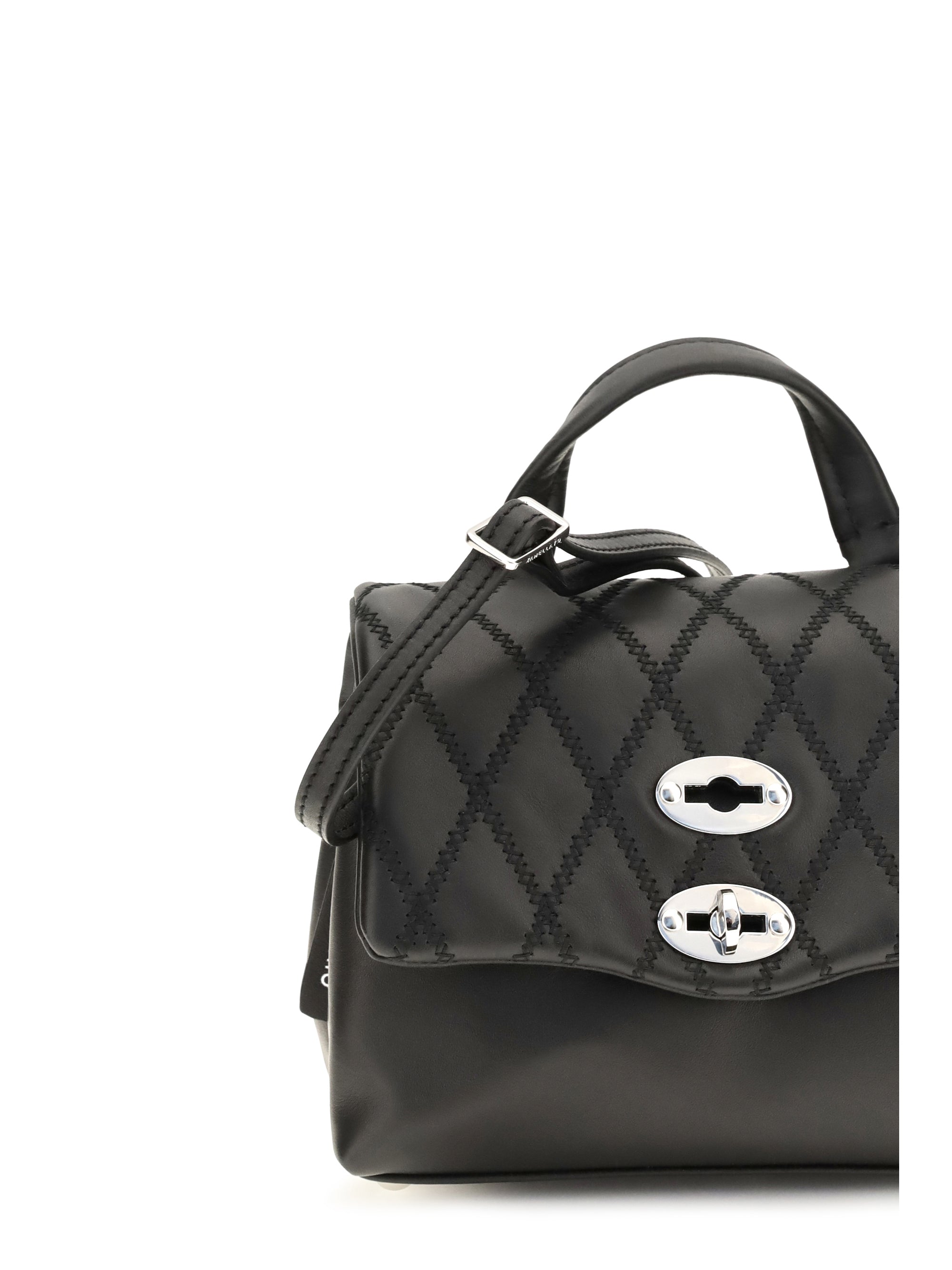 mini postina tramè leather top handle bag