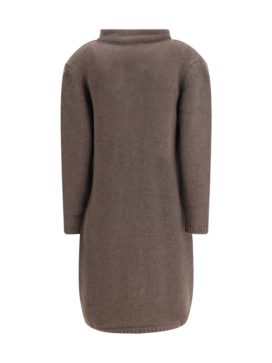 ELLA L semi-long sweater with a front hook-and-eye closure