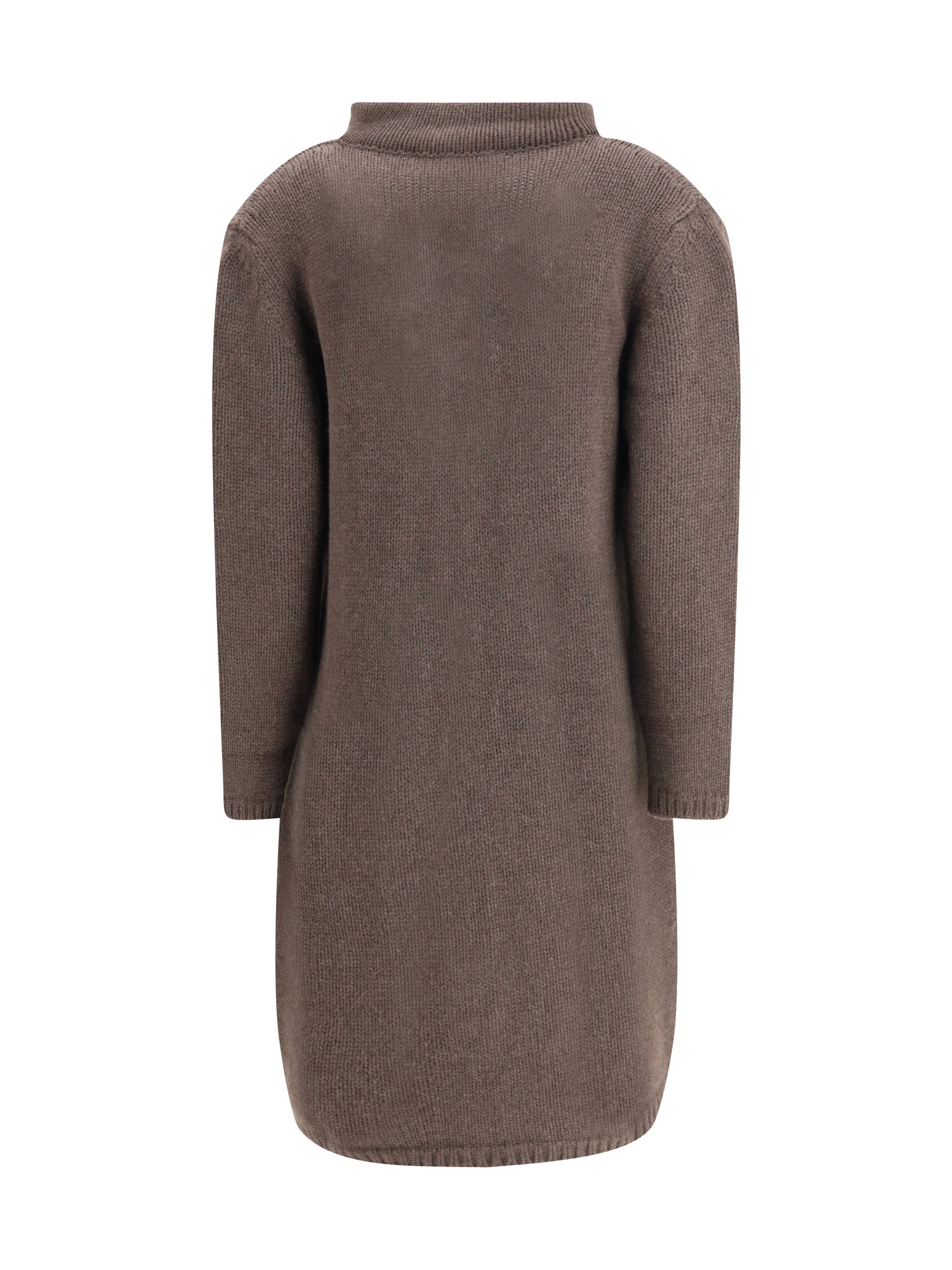 ELLA L semi-long sweater with a front hook-and-eye closure