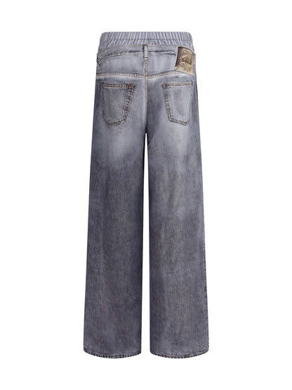 ACNE STUDIOS 38 denim print pants