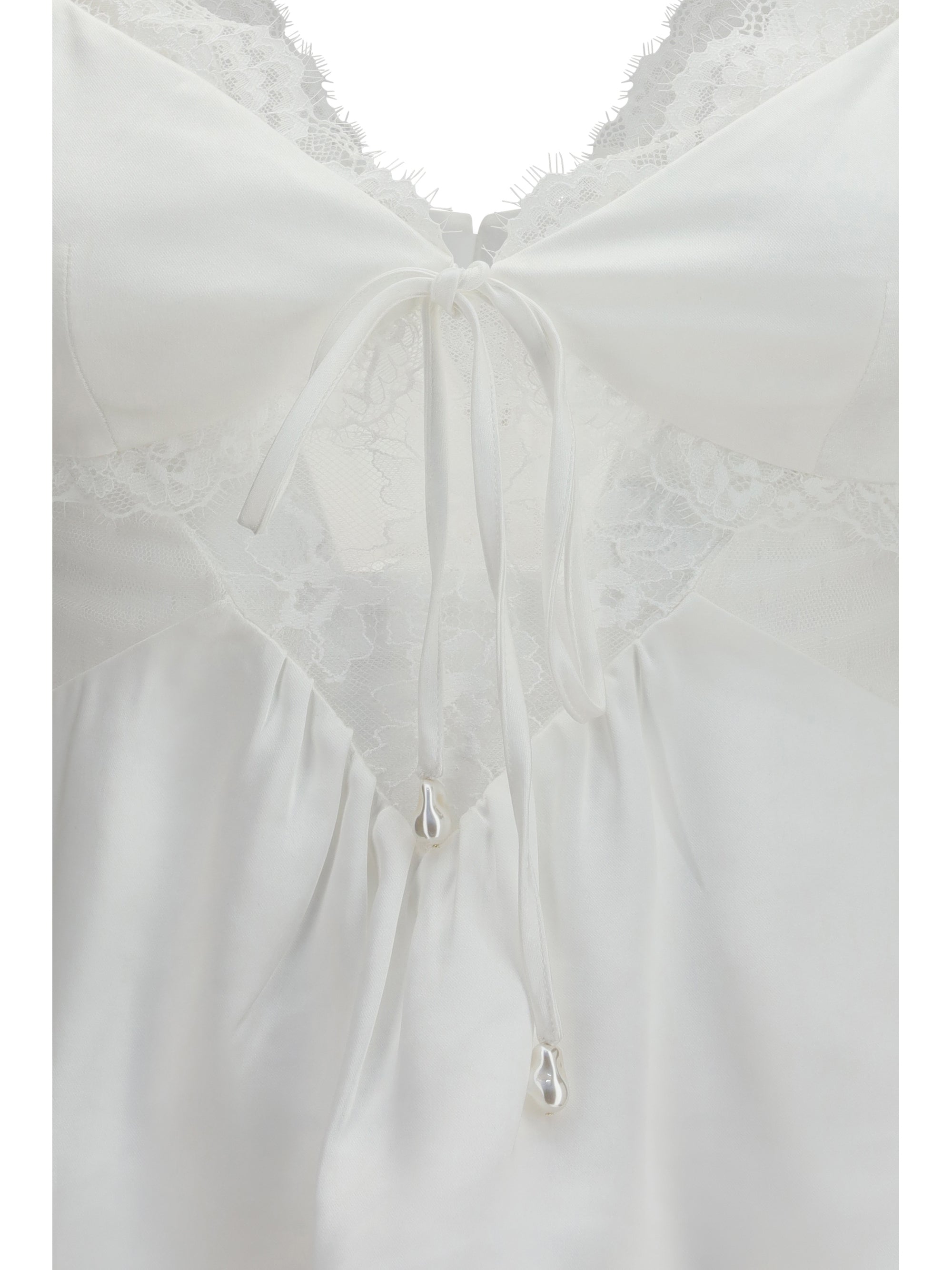 cropped top with lace inserts