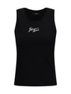 paris brush print tank top