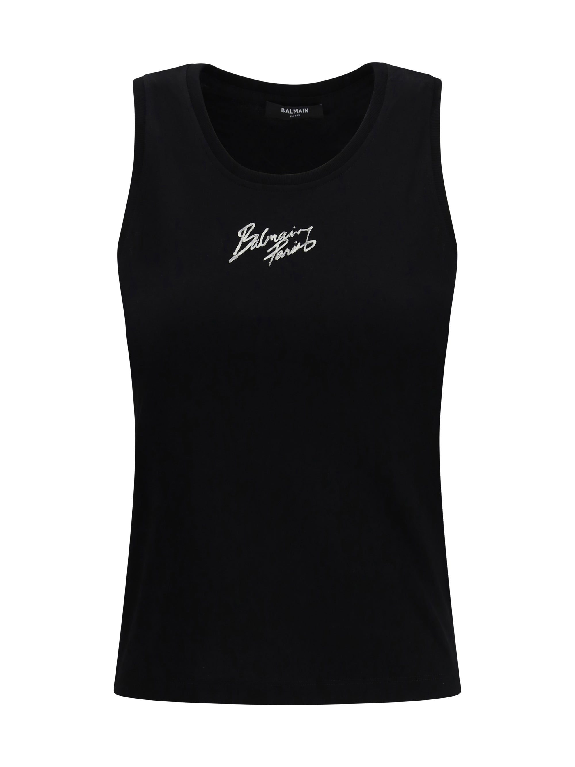 paris brush print tank top