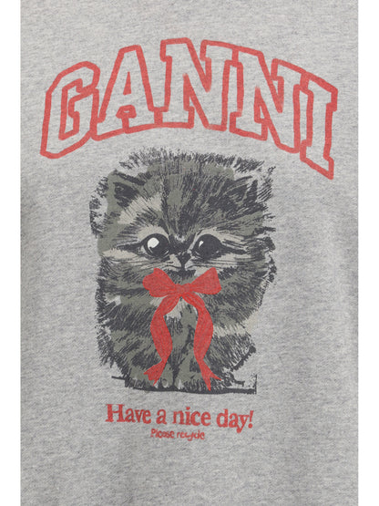 GANNI L kitty sweatshirt