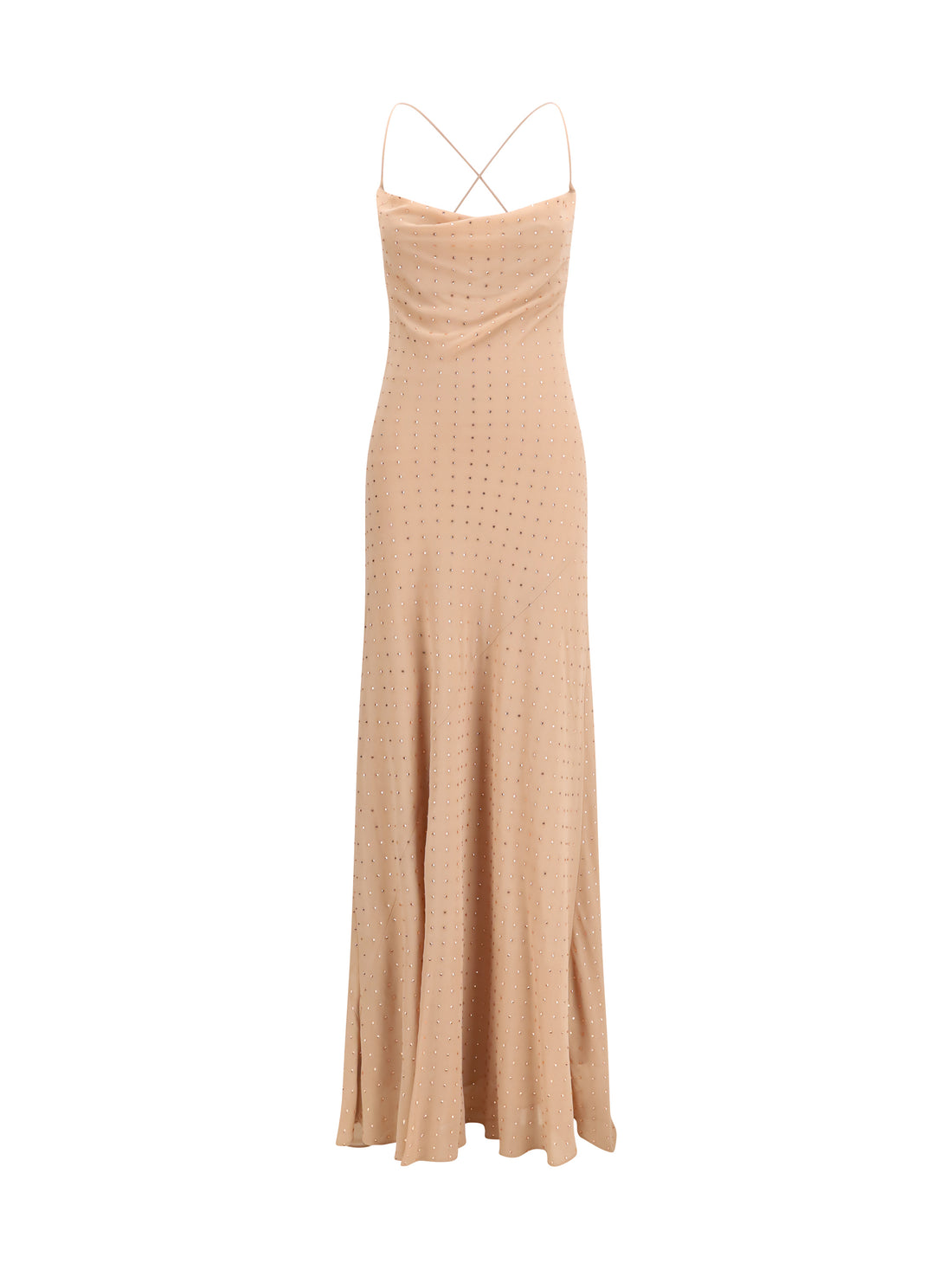 PINKO 40 long strass slipdress