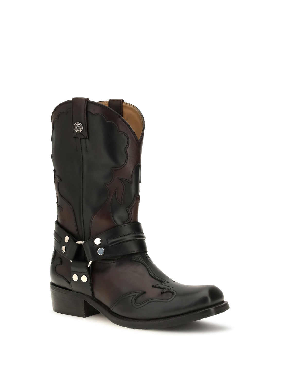 VERSACE 37 sylvester leather cowboy boots