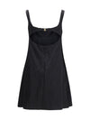 mini dress in washed technical satin