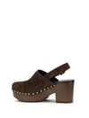 jeannette wedge clogs in glossy calfskin