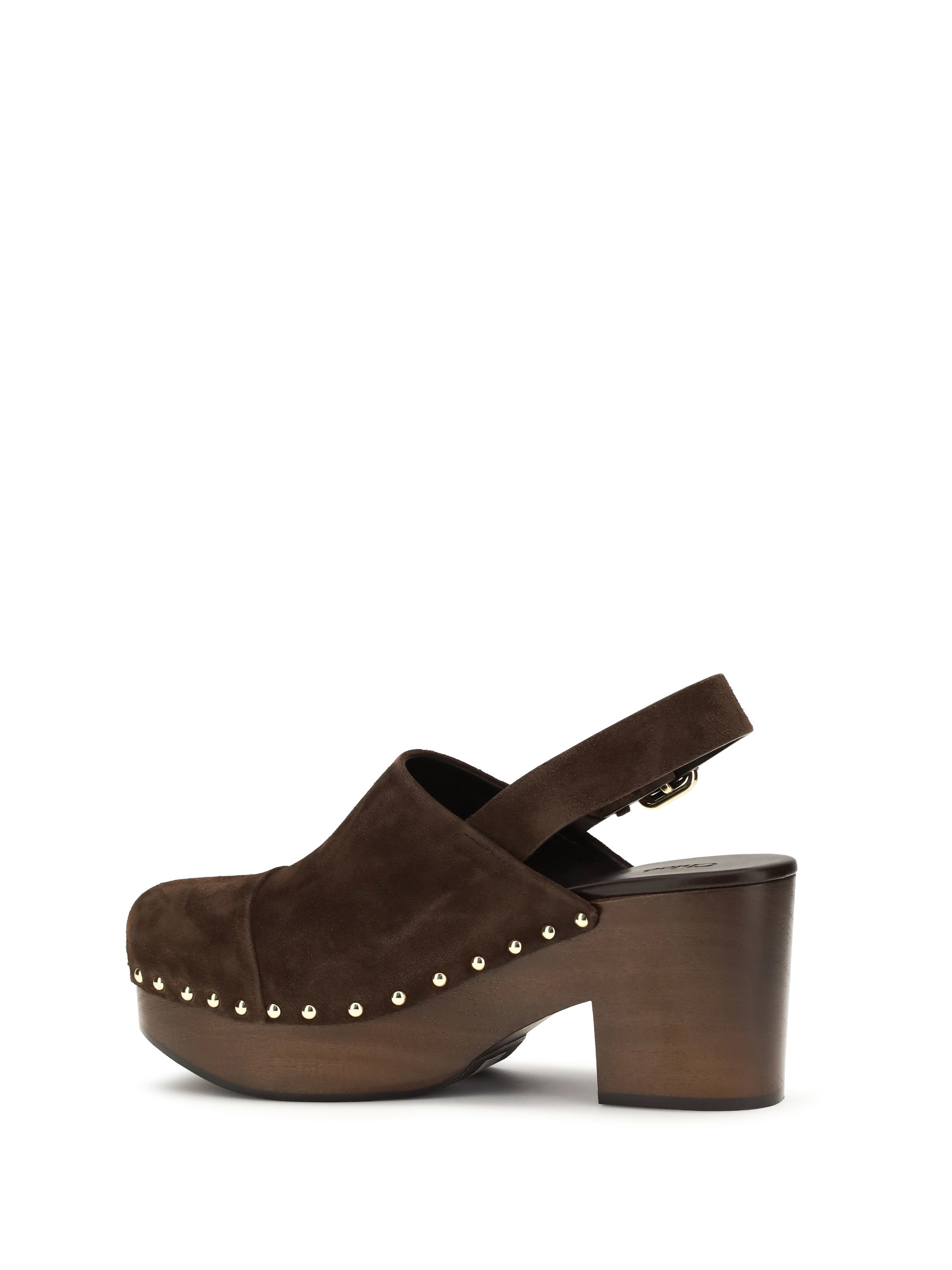 jeannette wedge clogs in glossy calfskin