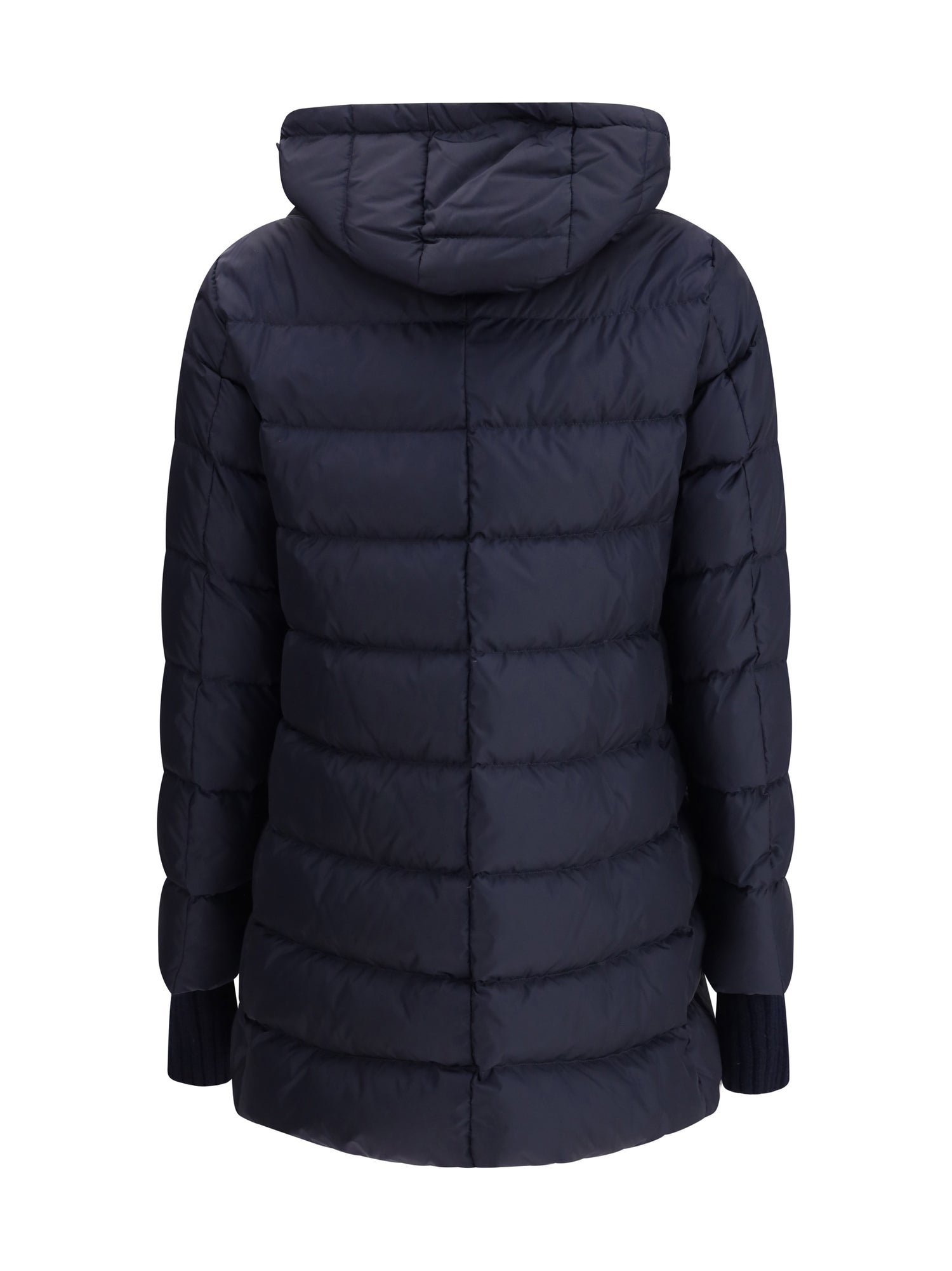 HERNO 40 hooded down jacket in dark blue