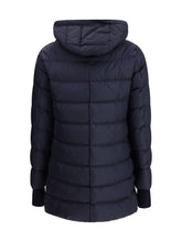 HERNO 40 hooded down jacket in dark blue