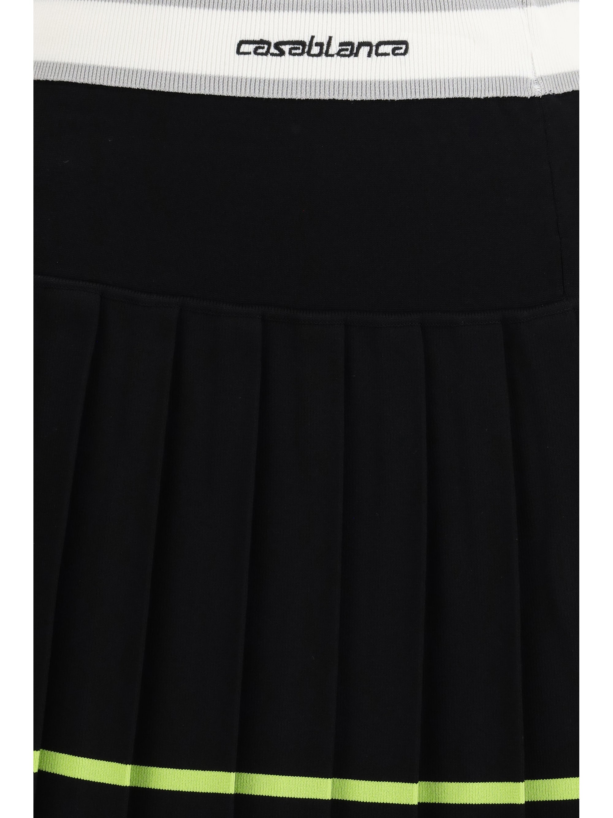 striped pleated skirt
