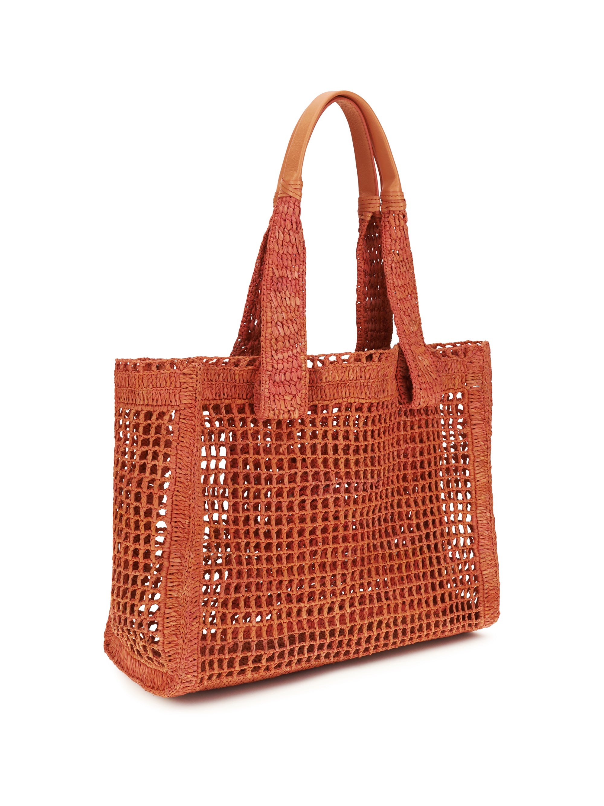 east-west summer banana raffia tote bag