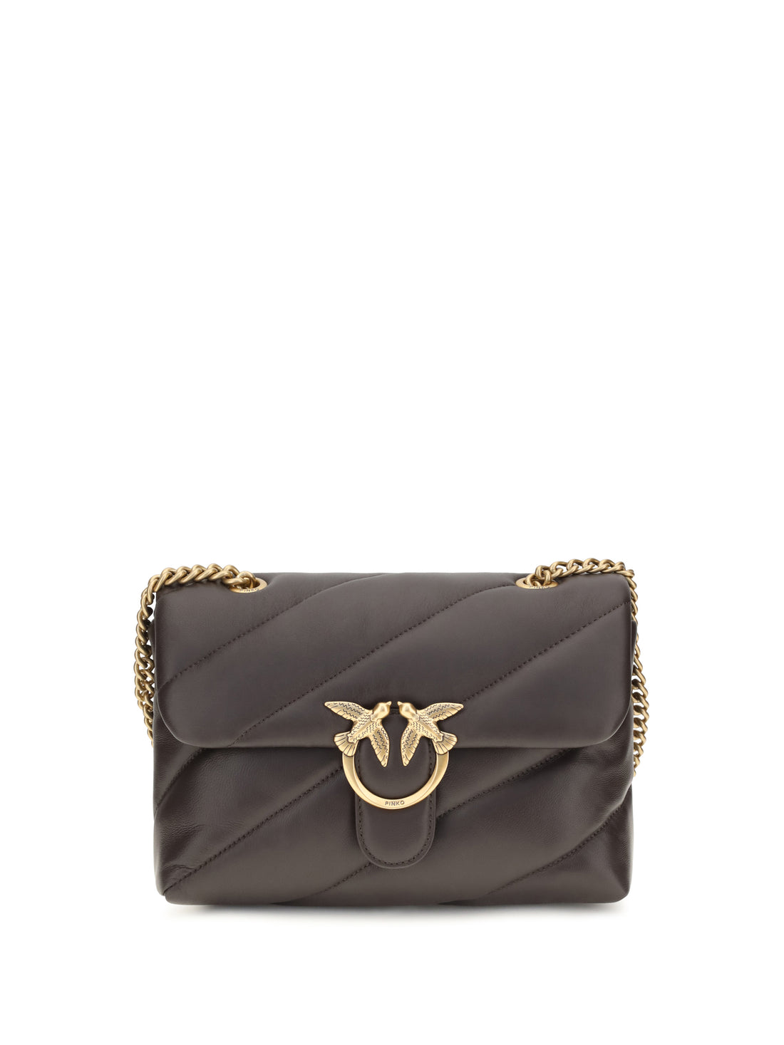 PINKO OS love classic leather shoulder bag