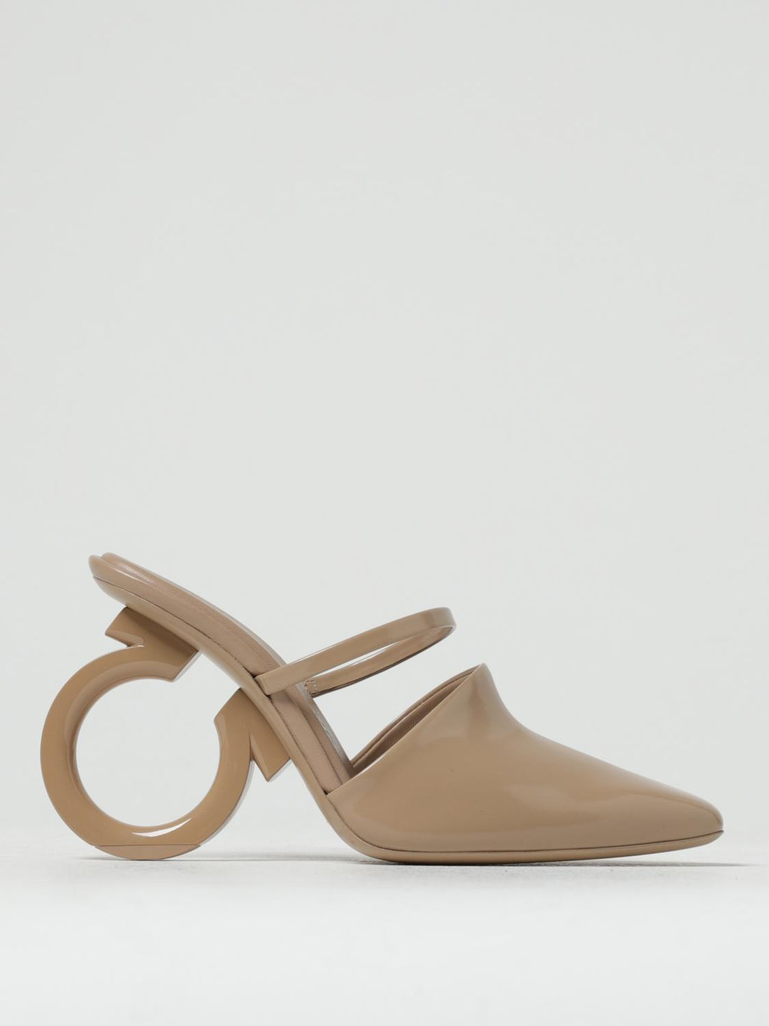 FERRAGAMO 6½ elina mules in brushed leather