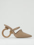 FERRAGAMO 6½ elina mules in brushed leather