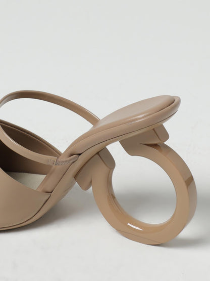 FERRAGAMO 6½ elina mules in brushed leather