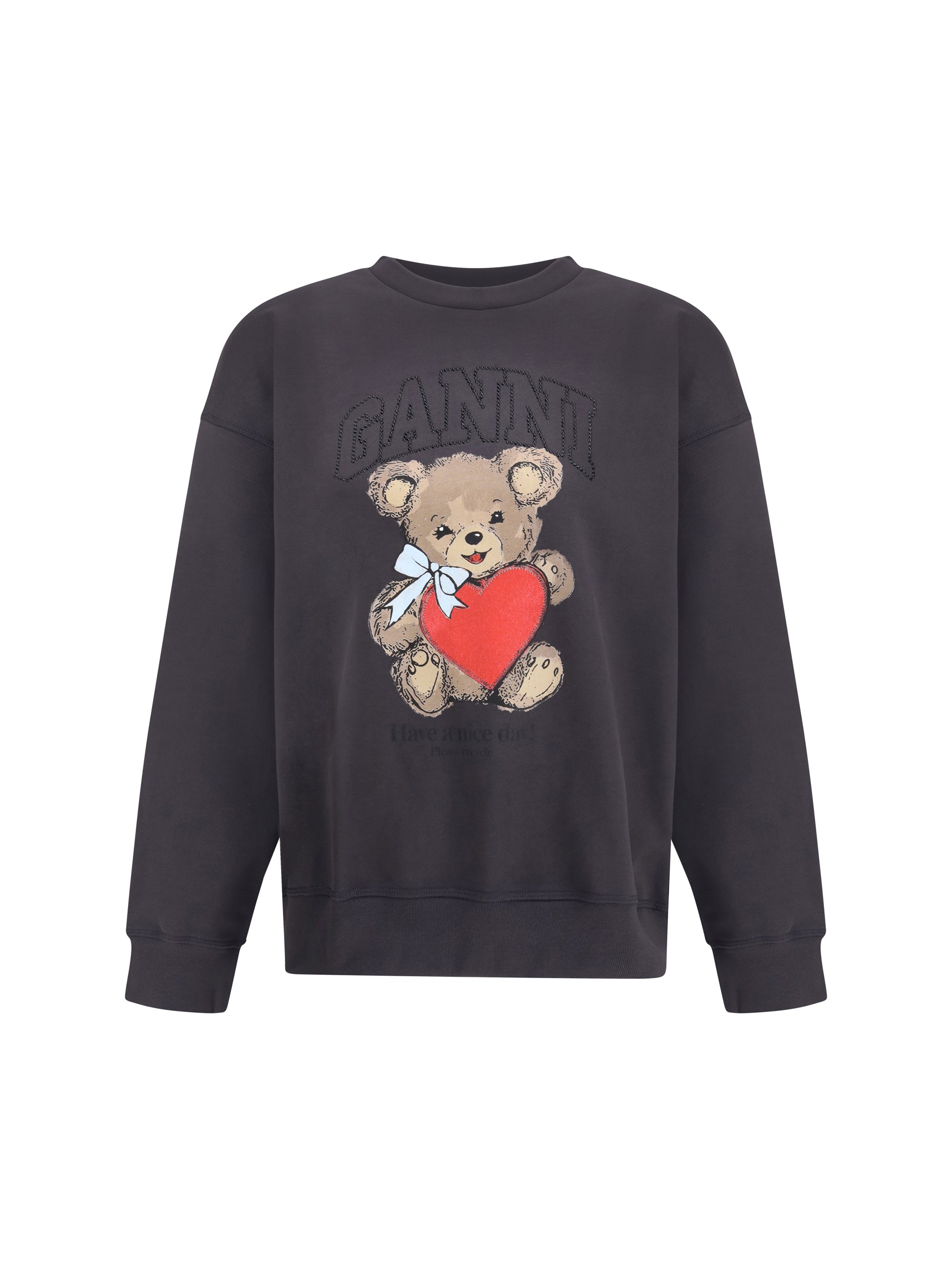 GANNI L teddy graphic sweatshirt