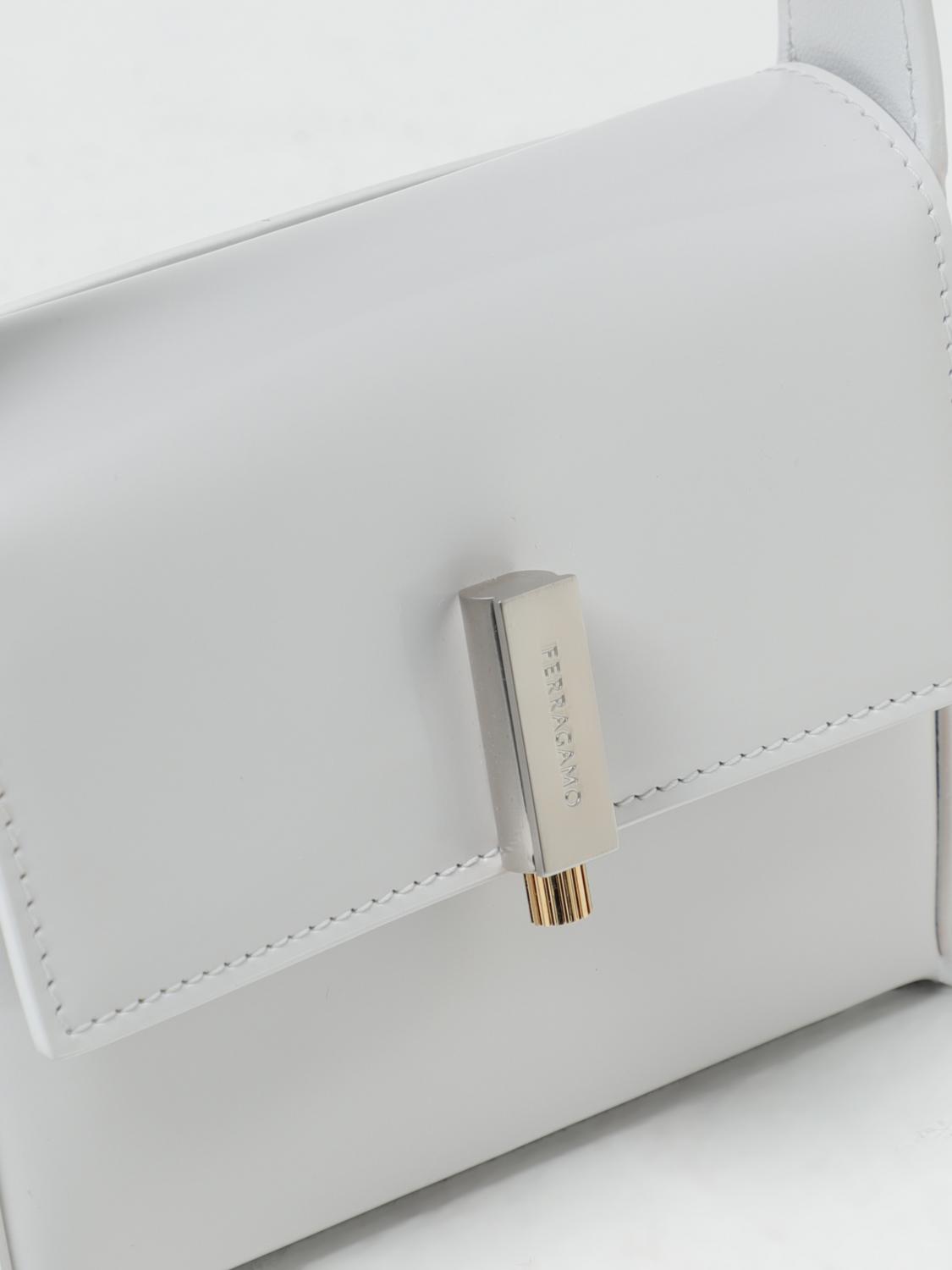 FERRAGAMO OS prisma mini bag in brushed leather