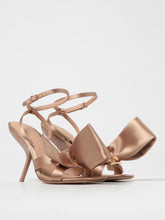 FERRAGAMO 6 helena sandals in satin with bow