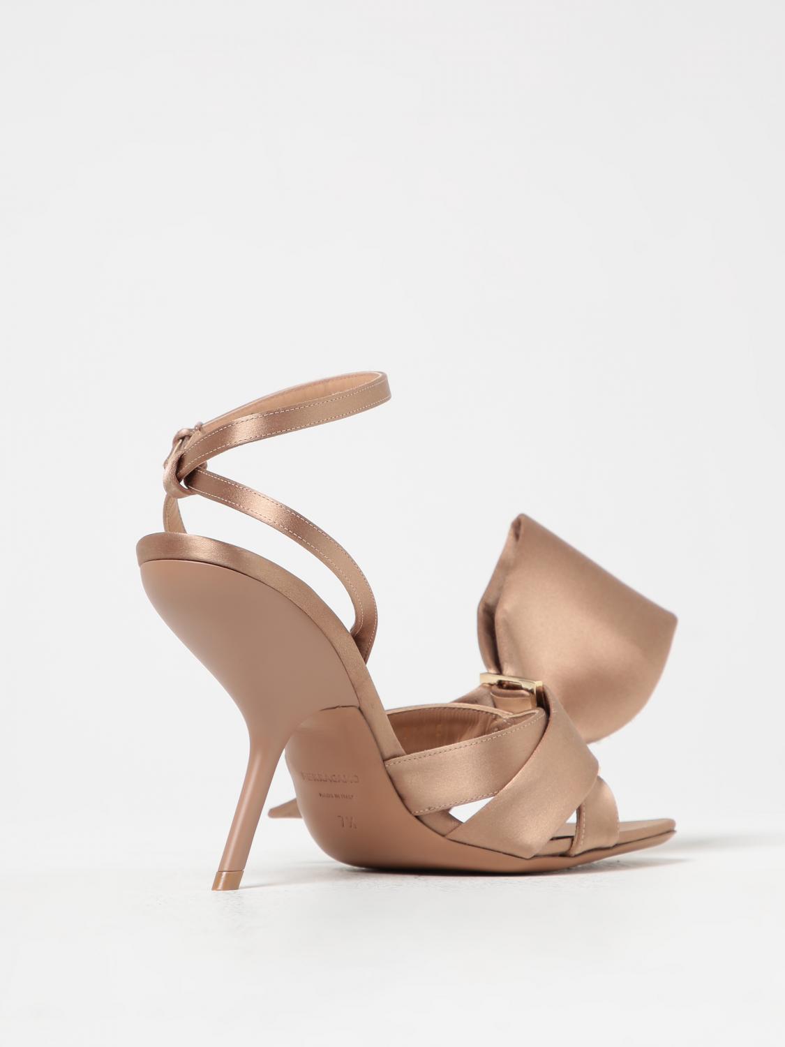 FERRAGAMO 6 helena sandals in satin with bow
