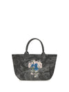 medium trapeze flower-print shopping bag