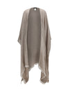 frayed linen cape