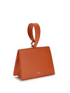 rigid leather handbag