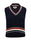 hector striped v-neck vest