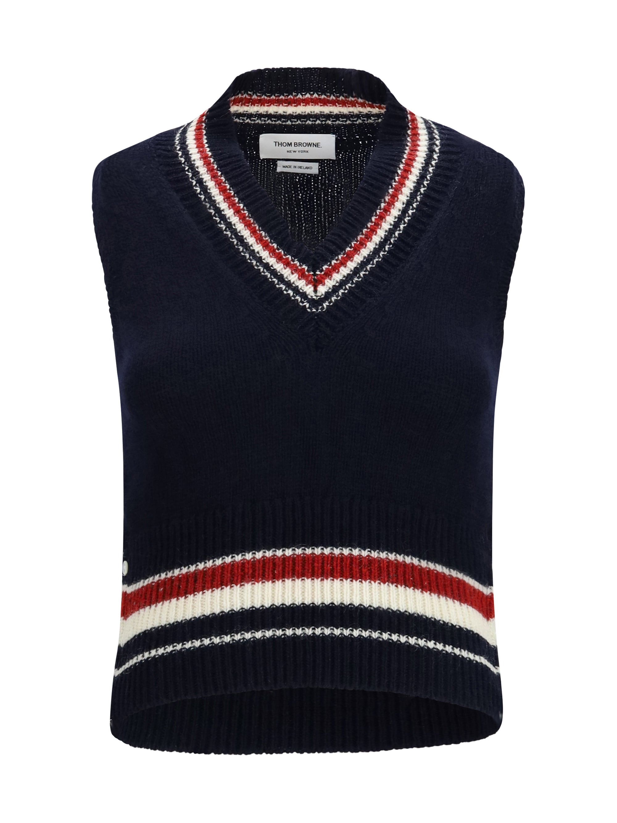 hector striped v-neck vest