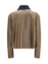 cropped nappa leather jacket