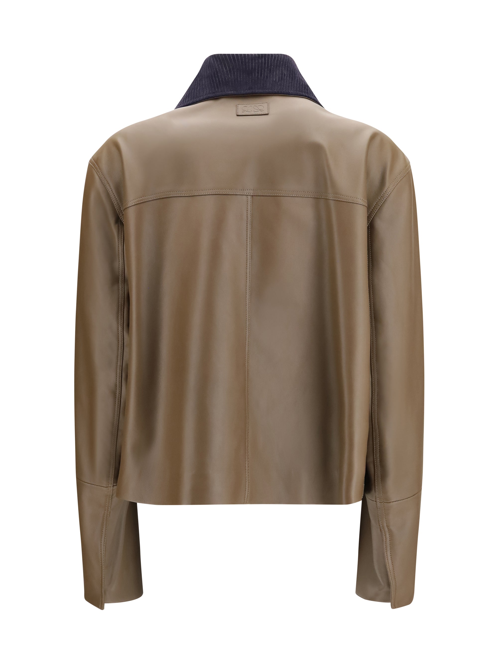cropped nappa leather jacket