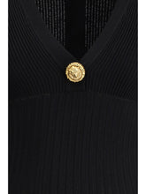 BALMAIN 40 flared knit mini dress