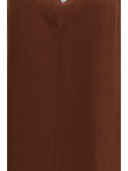 BRUNELLO CUCINELLI L v-neck long dress