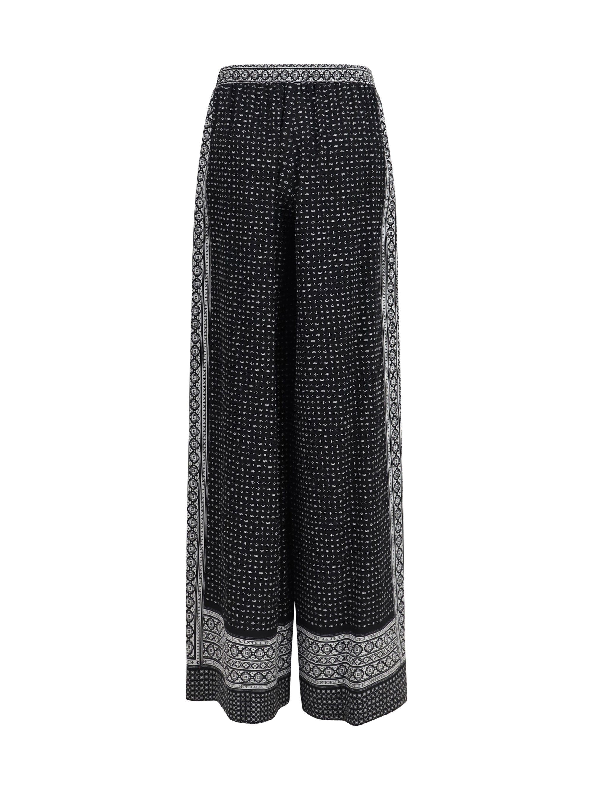 printed silk pants